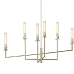 Люстра с 6-ю белыми матовыми плафонами из стекла в форме цилиндра Longitude варинант исполнения - 3 | Loft Concept в Уфе