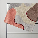 Ковер из хлопка с абстрактным принтом бежевого цвета Elysian Flow Blush варинант исполнения - 6 | Loft Concept в Уфе