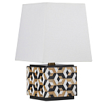 Настольная лампа с фигурным узором и трапециевидным абажуром Сonundrum варинант исполнения - 3 | Loft Concept в Уфе