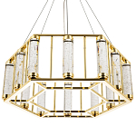 Люстра в форме шестиугольника с хрустальным декором Agace Crystal Chandelier варинант исполнения - 1 | Loft Concept в Уфе