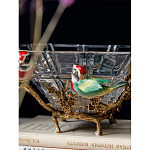 Чаша квадратная из прозрачного стекла с фигурками разноцветных птиц Eden Garden варинант исполнения - 3 | Loft Concept в Уфе