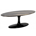 Стол журнальный овальный с столешницей из искусственного мрамора Alonso Gloss варинант исполнения - 2 | Loft Concept в Уфе