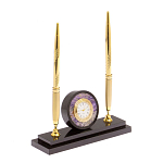 Часы настольные с двумя ручками из натурального камня Stone Clock варинант исполнения - 2 | Loft Concept в Уфе