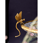 Чаша из прозрачного стекла с рельефным ободком и фигурками стрекоз Eden Garden варинант исполнения - 4 | Loft Concept в Уфе