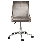 Кресло офисное с обивкой из серого велюра Stylish Velor Office Chair варинант исполнения - 6 | Loft Concept в Уфе