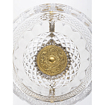 Чаша из рельефного стекла прозрачного цвета на бронзовой подставке Eden Garden варинант исполнения - 4 | Loft Concept в Уфе