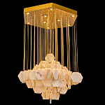 Люстра с фигурными подвесками из натурального камня Glowing Spheres варинант исполнения - 1 | Loft Concept в Уфе