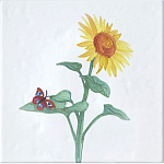 Плитка с узором Подсолнух варинант исполнения - 2 | Loft Concept в Уфе