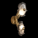 Бра с ветвистыми бронзовыми элементами и стеклянными рифлеными дисками Textured Glass Bra варинант исполнения - 5 | Loft Concept в Уфе