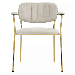 Стул Singer Chair с подлокотниками серый на золотистых ножках варинант исполнения - 1 | Loft Concept в Уфе