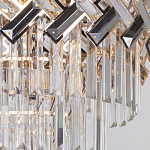 Люстра многоярусная с переплетенными металлическими элементами черного и золотого цвета и прозрачными хрустальными подвесками Empire Chandelier Crystal варинант исполнения - 4 | Loft Concept в Уфе