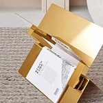 Дизайнерский журнальный стол фигурный золотого цвета Ufuri варинант исполнения - 2 | Loft Concept в Уфе