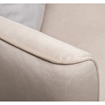 Диван двухместный раскладной светло-серый с кантом Pride варинант исполнения - 6 | Loft Concept в Уфе