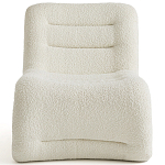 Кресло изогнутое с обивкой из ткани букле Smooth Bend Boucle Chair варинант исполнения - 2 | Loft Concept в Уфе