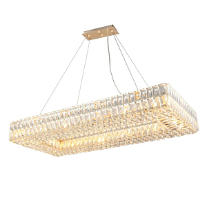 Люстра Crystal Regena Gold Rectangle Chandelier 100