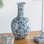 Ваза с классическим узором шинуазри синего цвета Blue & White Ornament  варинант исполнения - 5 | Loft Concept в Уфе