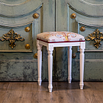 Банкетка одноместная из массива бука бежевая с растительным орнаментом Raffael Beige Floral Banquette варинант исполнения - 5 | Loft Concept в Уфе