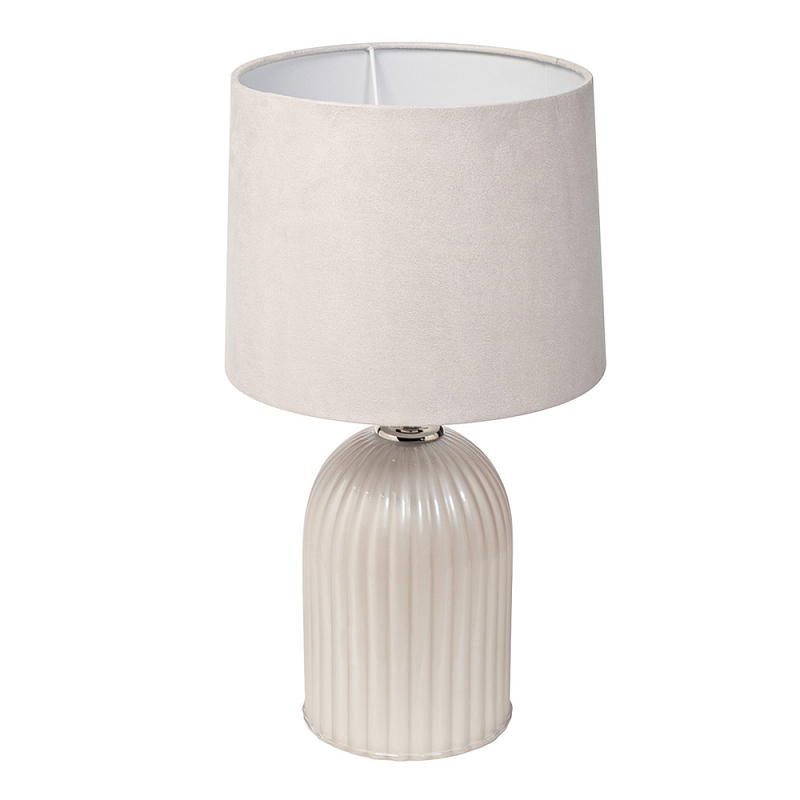 Лампа настольная стеклянная со светло-серым абажуром Embodiment of Tactility Светло-серый в Уфе | Loft Concept 