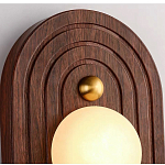 Настенный светильник с деревянным резным основанием Wood Wall Lamp варинант исполнения - 1 | Loft Concept в Уфе