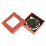 Зеркало карманное двухстороннее круглое из натурального камня Серафинит в подарочной упаковке Gold Stone Mirrors варинант исполнения - 3 | Loft Concept в Уфе