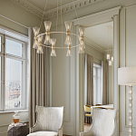 Люстра круглая с фактурными абажурами из тонких металлических палочек Wild Thorns варинант исполнения - 3 | Loft Concept в Уфе