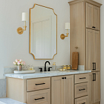 Зеркало в золотой деревянной раме Riviera варинант исполнения - 4 | Loft Concept в Уфе