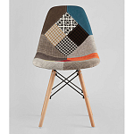 Пластиковый стул на ножках из массива бука Eames Пэчворк варинант исполнения - 4 | Loft Concept в Уфе