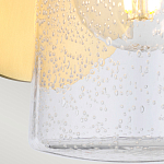 Бра цвета латунь с прозрачным цилиндрическим плафоном из пузырчатого стекла Kichler варинант исполнения - 5 | Loft Concept в Уфе