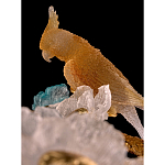 Люстра круглая на золотом каркасе с птичками и цветочным декором Miscellaneous herbs варинант исполнения - 3 | Loft Concept в Уфе