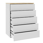 Комод с белым глянцевым фасадом с 5-ю ящиками Grace of Furniture  варинант исполнения - 2 | Loft Concept в Уфе