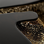 Дизайнерский журнальный стол круглый с декоративным расколом в центре стола Flaming варинант исполнения - 1 | Loft Concept в Уфе