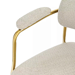 Стул Singer Chair с подлокотниками серый на золотистых ножках варинант исполнения - 6 | Loft Concept в Уфе