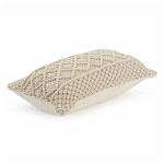 Чехол на подушку с макраме бежевого цвета Macrame варинант исполнения - 1 | Loft Concept в Уфе