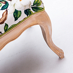 Банкетка из натурального бука золотистая с изображением птиц и цветов Blooming Birds варинант исполнения - 3 | Loft Concept в Уфе