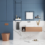 Настенное зеркало квадратной формы в черной металлической раме CORNER MIRROR BLACK варинант исполнения - 3 | Loft Concept в Уфе