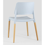 Пластиковый стул на ножках из массива бука Ferret Grey-Blue варинант исполнения - 4 | Loft Concept в Уфе