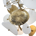 Подвесной светильник с белыми и золотистыми цветами Dahlia Flowers Lamp варинант исполнения - 4 | Loft Concept в Уфе