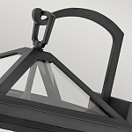 Настенный фонарь черного цвета с прозрачным стеклянным плафоном трапециевидной формы Hinkley варинант исполнения - 2 | Loft Concept в Уфе