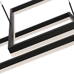 Подвесной светильник светодиодный с 2-мя черными прямоугольными плафонами из алюминия и акрила с пультом для регулировки света Smeragde Light Black варинант исполнения - 3 | Loft Concept в Уфе