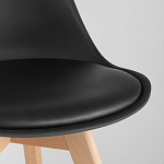 Стул с основой из пластика и мягким сиденьем Arvika Black варинант исполнения - 7 | Loft Concept в Уфе