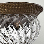 Потолочный светильник с чашеобразным плафоном из толстого волнообразного стекла и широким узорчатым основанием Hinkley варинант исполнения - 10 | Loft Concept в Уфе