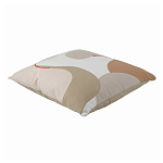 Подушка декоративная хлопковая бежевого цвета с абстрактным принтом Elysian Flow Sand варинант исполнения - 1 | Loft Concept в Уфе