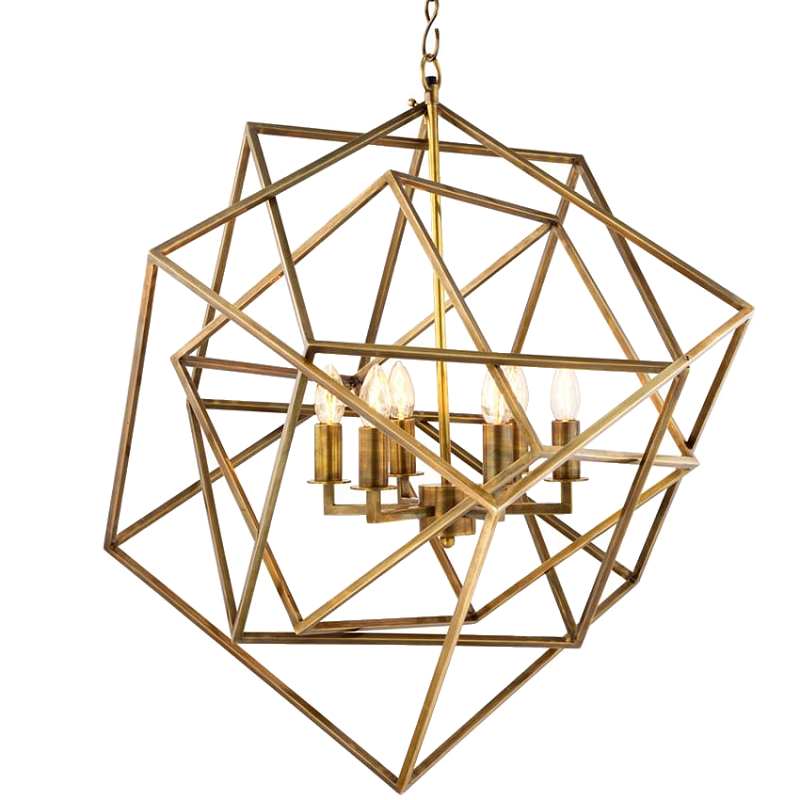 Люстра Lantern Matrix Brass Латунь в Уфе | Loft Concept 