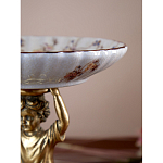 Чаша с цветочным орнаментом на ножке в виде бронзового ангела Eden Garden варинант исполнения - 8 | Loft Concept в Уфе