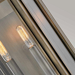 Настенный фонарь прямоугольной формы цвета состаренная латунь с двумя лампами Hinkley варинант исполнения - 2 | Loft Concept в Уфе