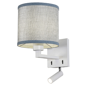 Бра с абажуром и поворотным спотом Trumpet Lamp White