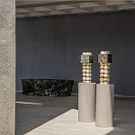 Настольная лампа с основанием из 24 выточенных сферических камней Through Stone варинант исполнения - 4 | Loft Concept в Уфе