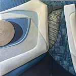 Арт-объект ручной работы Blue Abstraction из 4-х панелей варинант исполнения - 2 | Loft Concept в Уфе