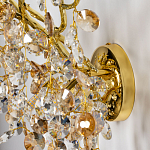 Бра золотого цвета с ветвями и прозрачными хрустальнымих подвесками Droplet Chandelier варинант исполнения - 6 | Loft Concept в Уфе