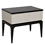 Тумбочка прикроватная с ящиком черно-серого цвета Noble Nightstand варинант исполнения - 1 | Loft Concept в Уфе